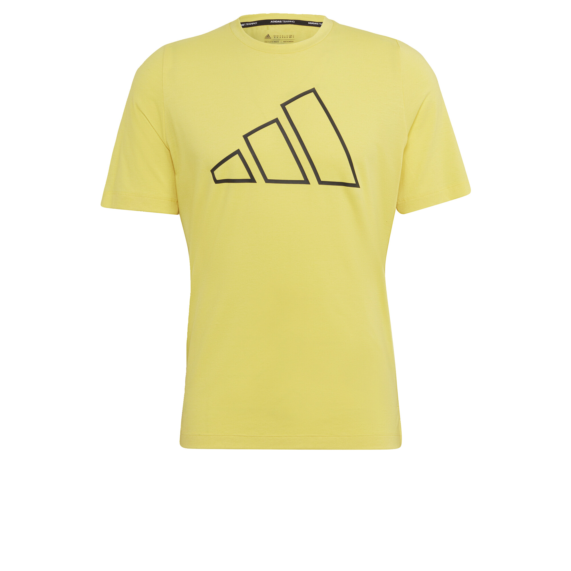 adidas Training Train Icons 3-Bar Training Tee Men Yellow HK9530